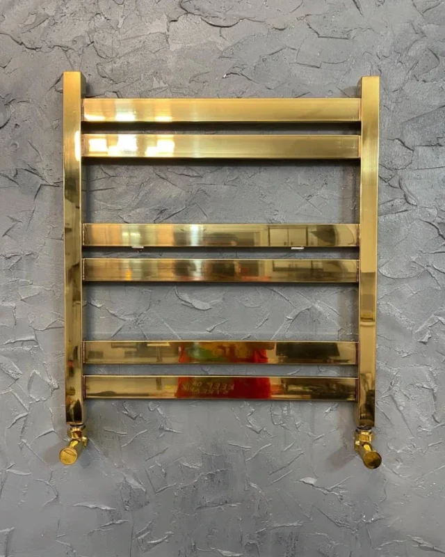 رادیاتور فلت طلا براق برایت استیل ابعاد 60 تا 120