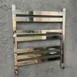 رادیاتور فلت کروم براق برایت استیل ابعاد 60 تا 120