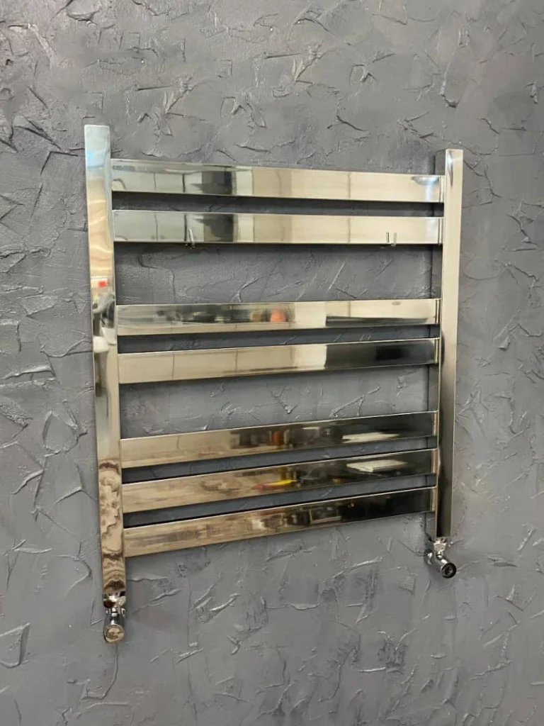 رادیاتور فلت کروم براق برایت استیل ابعاد 60 تا 120