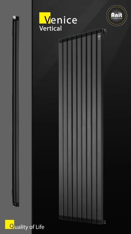 رادیاتور ونیز ورتیکال مشکی برند آنیت (anit)